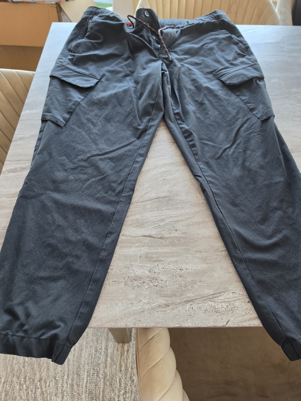 Psycho Bunny Men's Black Cargo Joggers